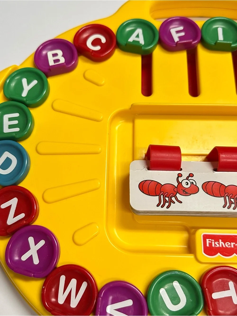 VTG 1997 Fisher Price Alpha-Go-Round Alphabet Spelling Game Learning Toy #72489